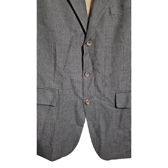 Vintage Oscar De La Renta gray & black wool tweed sport coat blazer size 41R - Picture 7 of 14